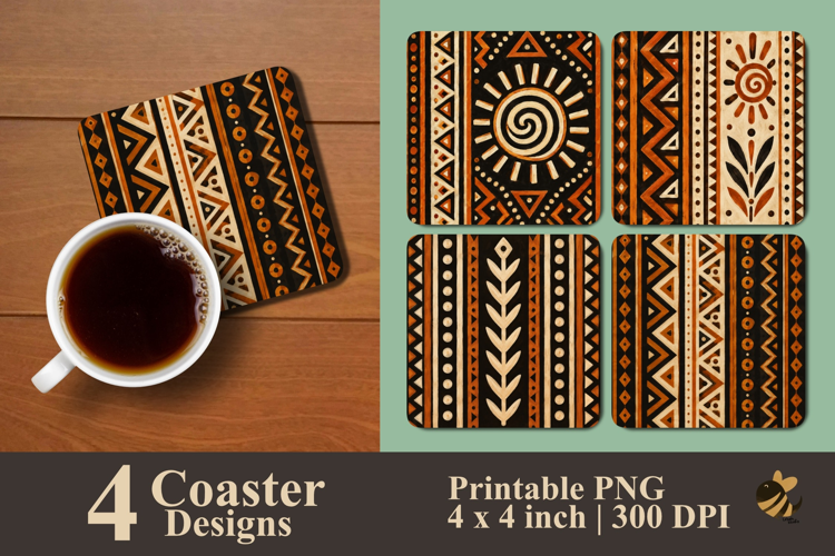Tribal Essence Coaster Sublimation Designs