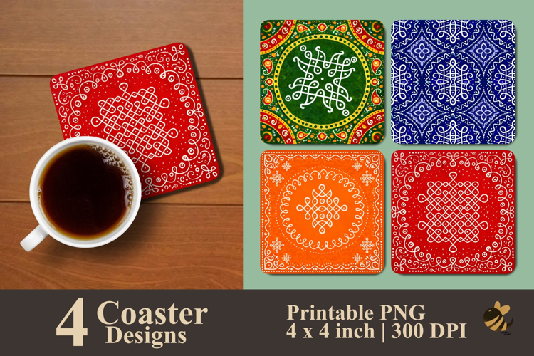 Sacred Symmetry Coaster Sublimation Design
