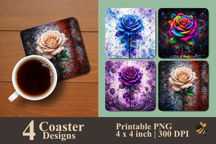 Petals of Expression Coaster Sublimation Designs