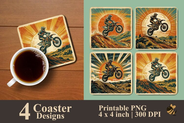 Retro Motocross Sublimation Designs example image 1