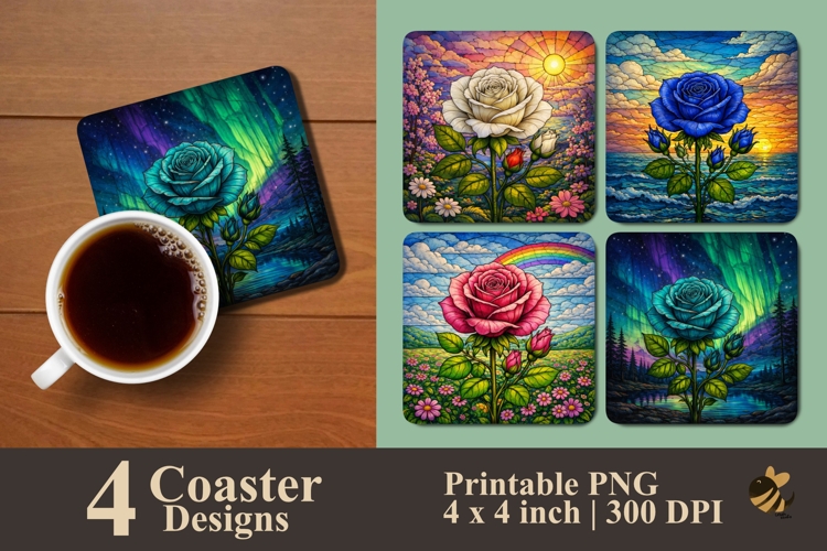 Celestial Rose Collection Collection Coaster Sublimation