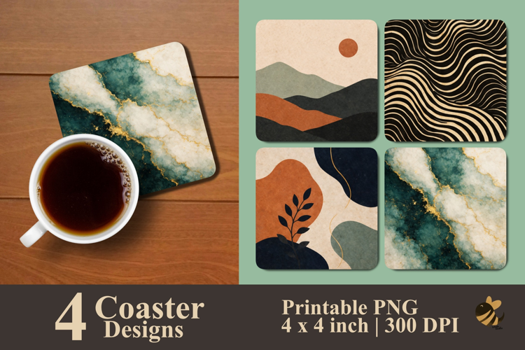 Abstract Artistic Coaster Sublimation Designs