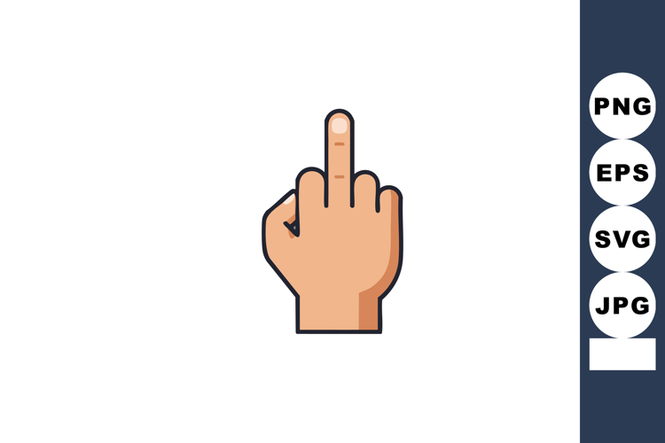 Middle Finger Clipart Image 23