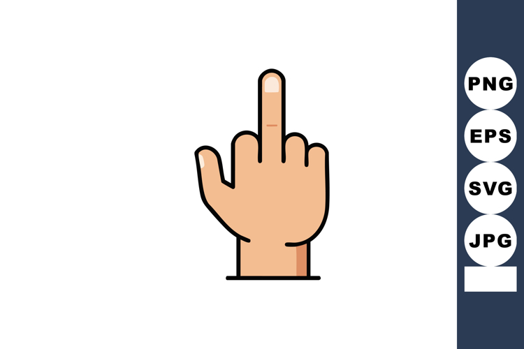Middle Finger Clipart Image 6