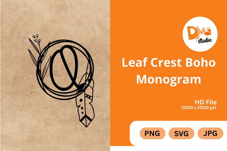 Leaf Monogram Svg Image 6