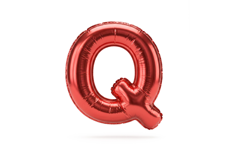 Red Metallic Letter Q Foil Balloon Party Decoration