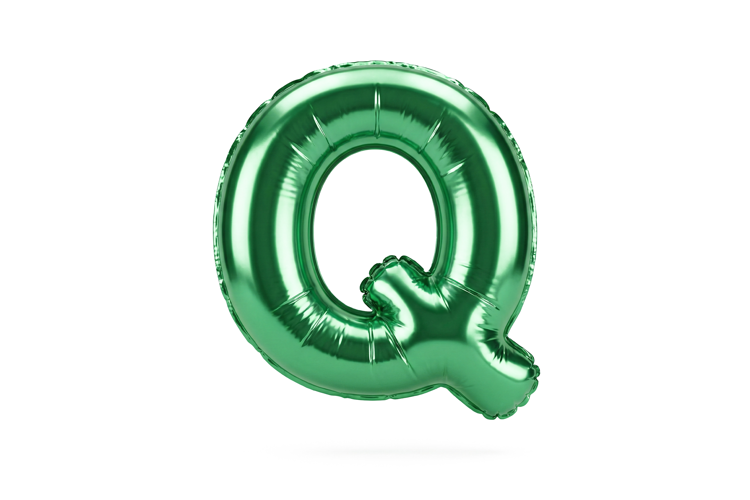 Green Metallic Letter Q Foil Balloon Party Decoration