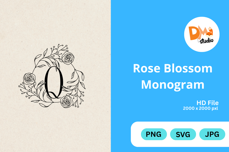 Rose Blossom Monogram