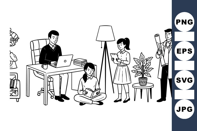 Black And White Clipart Image 8