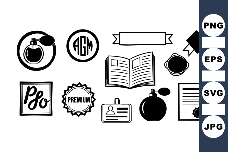 Vintage Stamp and Label Vector Clipart Set for Branding