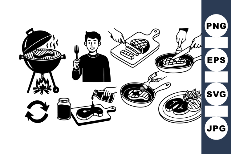 Barbecue Grill Cooking Clipart For Recipes