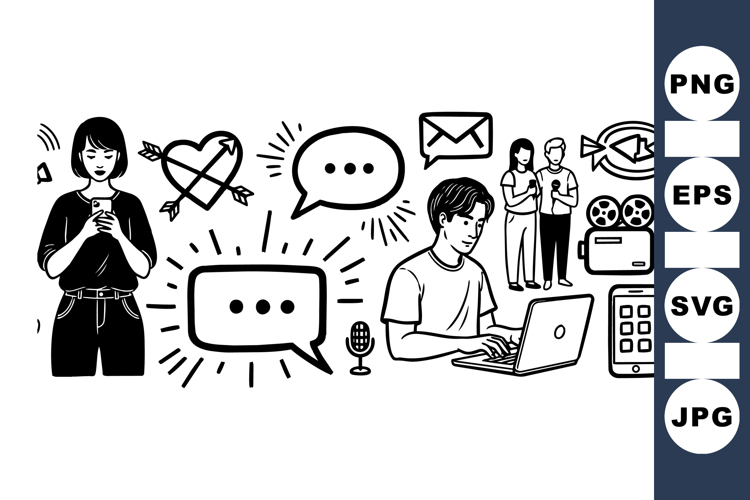 Vector Communication Icon Set for Digital Projects