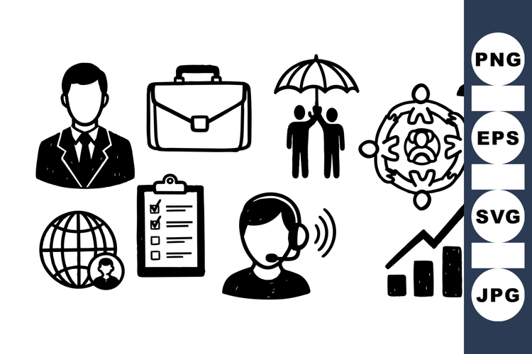 Professional Business Icon SVG Vector Bundle