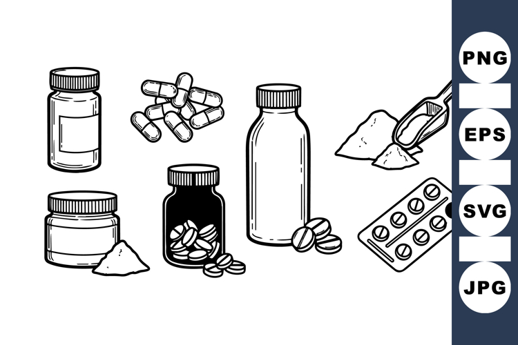 Pill Bottle Clipart