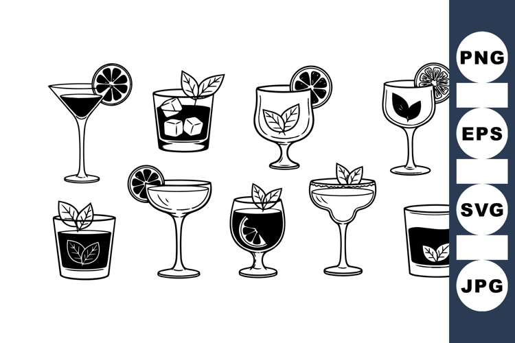 Cocktail Glass Clipart Image 2