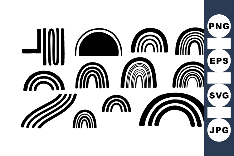 Boho Rainbow Clipart