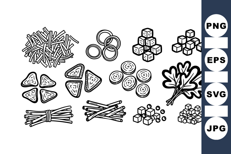 Hand Drawn Rustic Spice Clipart For Kitchen Use