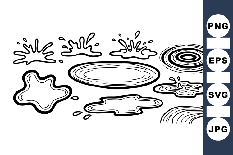 Abstract Ink Splash Clipart for Creative Projects