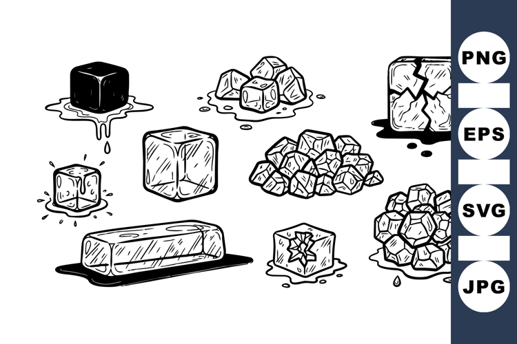 Ice Cubes Clipart Image 21