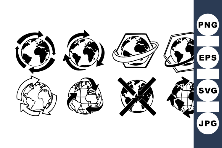 Vintage Globe Icon Clipart for Travel Design