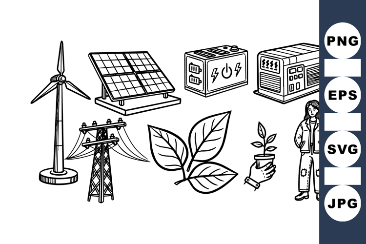Renewable Energy Power Illustration
