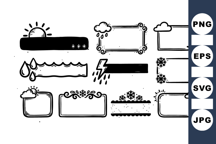 Hand Drawn Winter Weather Frame Illustration