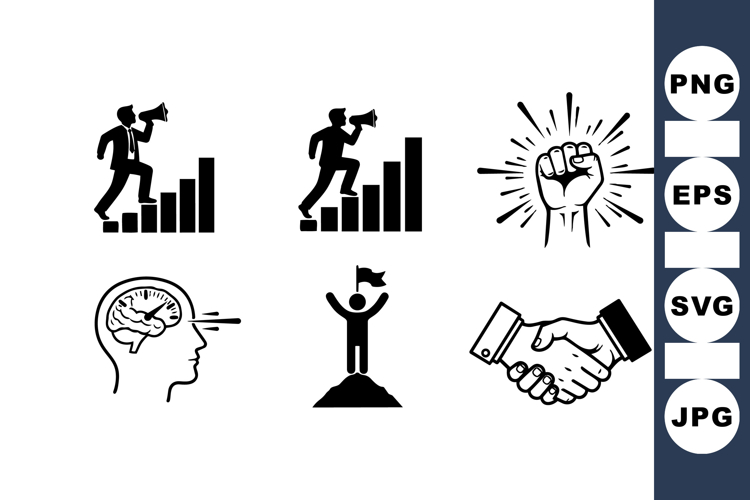 Motivational Business Icon For Presentations