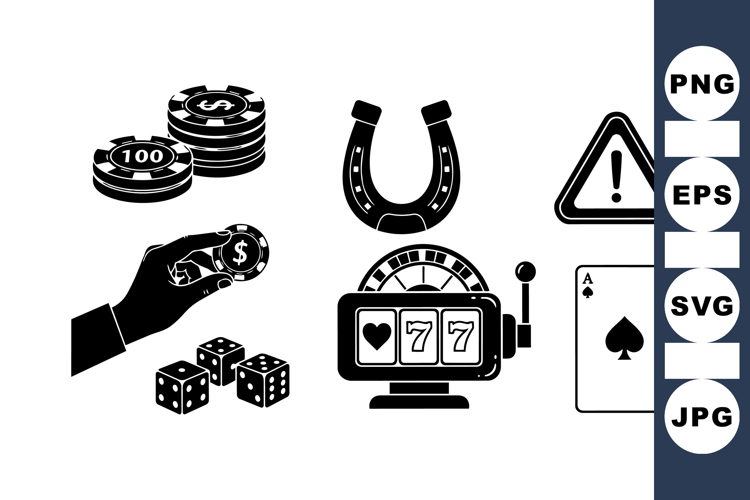 Casino Gambling Icon Clipart for Gaming