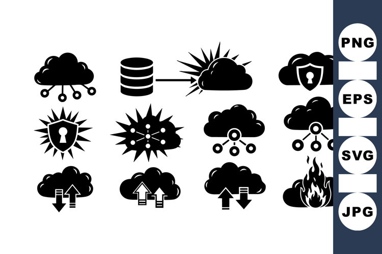 Cloud Computing Icon For UI Design