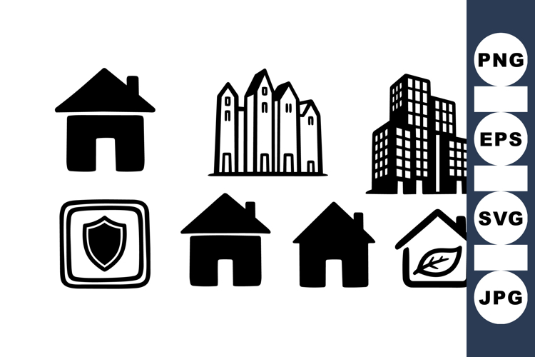 Hand Drawn House Icons For Real Estate Design