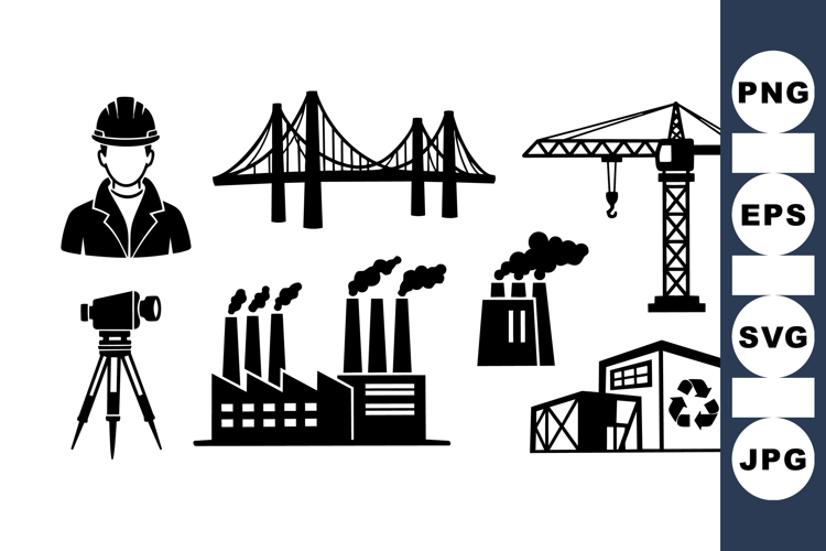 Industrial Construction Vector Icon