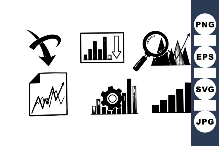 Hand Drawn Business Graph And Data Clipart