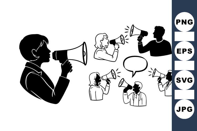 Megaphone Silhouette Image 10
