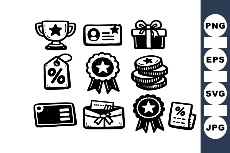 Hand Drawn Rewards Icon For Marketing Designs
