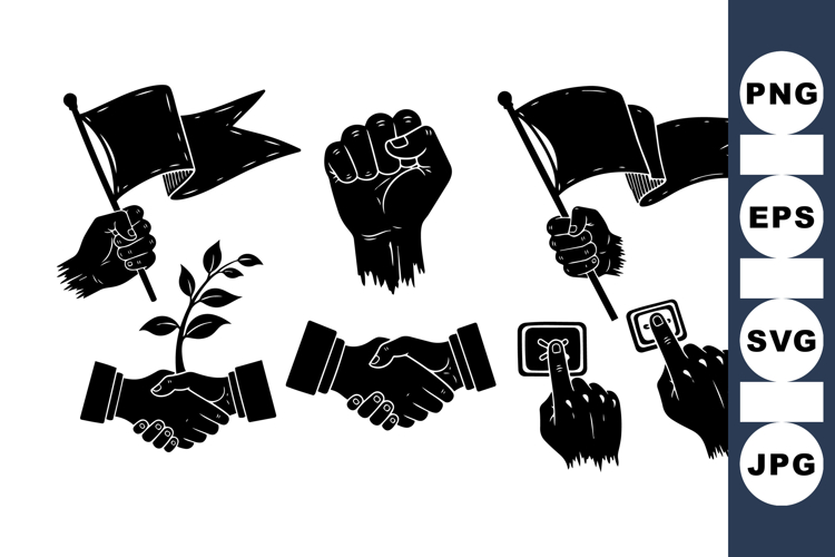 Hand Drawn Protest And Unity Icon