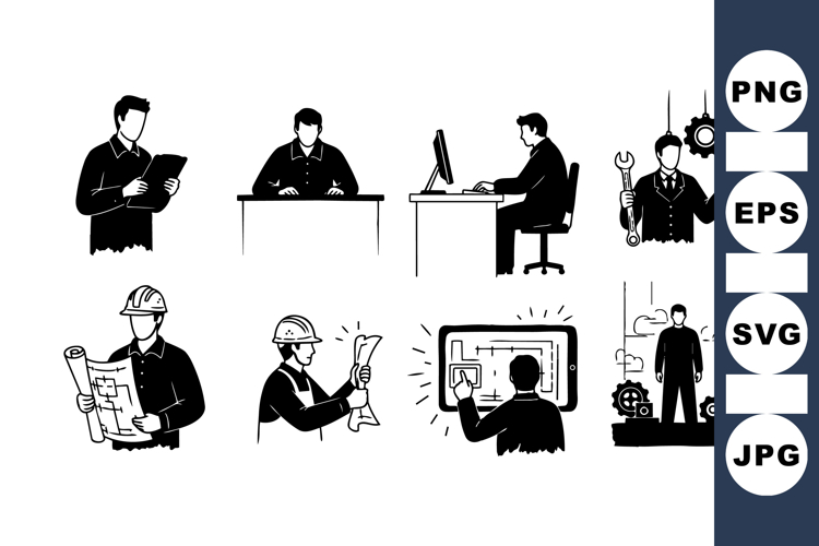 Technical Worker Icon For Web And Print