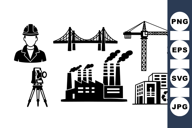 Industrial Construction Vector Icon
