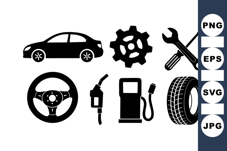 Editable Car Repair Tools Svg Icon