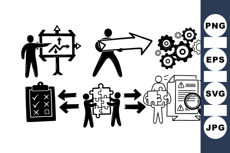 Business Project Management Icon Vector