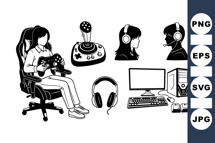 Vector Gaming Icons For Digital Design Use