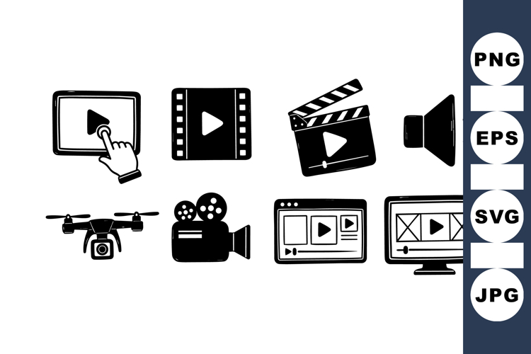 Hand Drawn Media Player Icon Clipart