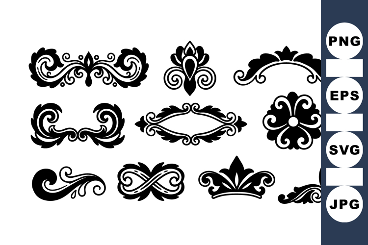 Elegant Vintage Decorative Ornaments Vector Illustrations