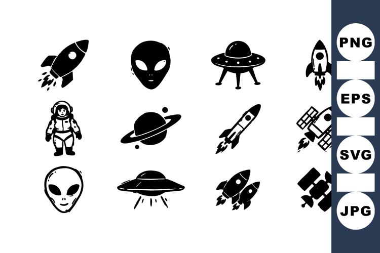 Space-Themed Svg Illustration For Crafts