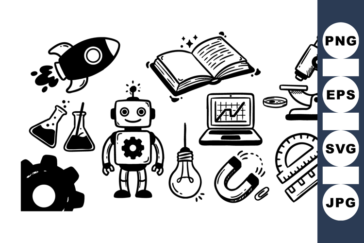 Hand Drawn Science Icon For Education Use