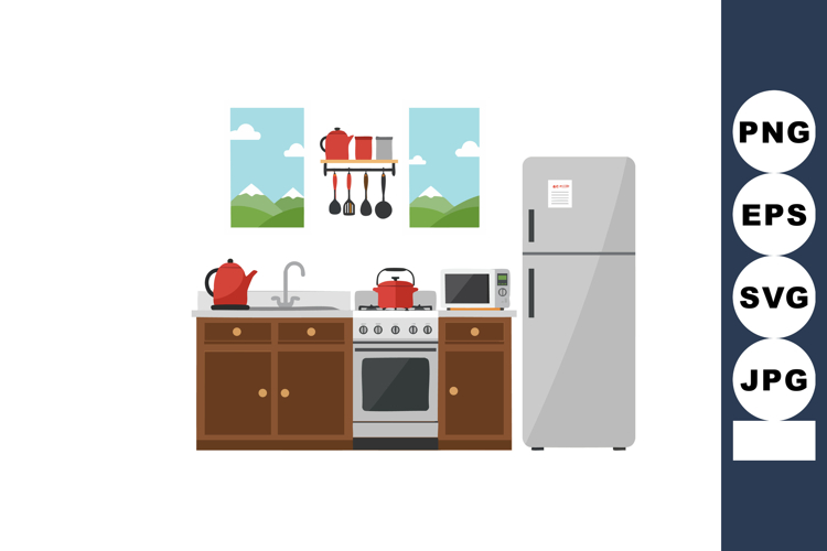 Refrigerator Clipart Image 7