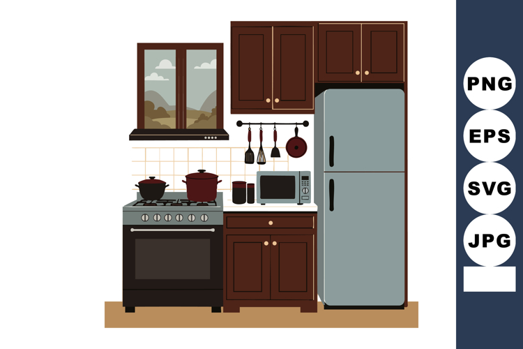 Refrigerator Clipart Image 8