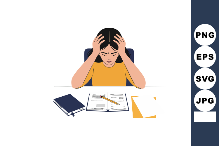 Studying Clipart Image 2