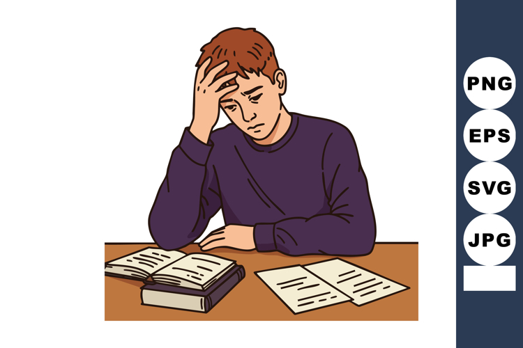 Studying Clipart Image 9