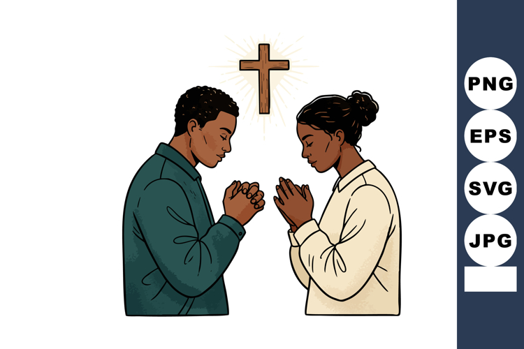 Praying Clipart Image 13