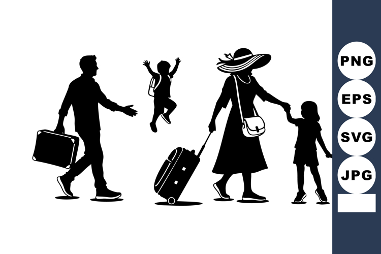 Woman Suitcase Silhouette Image 21